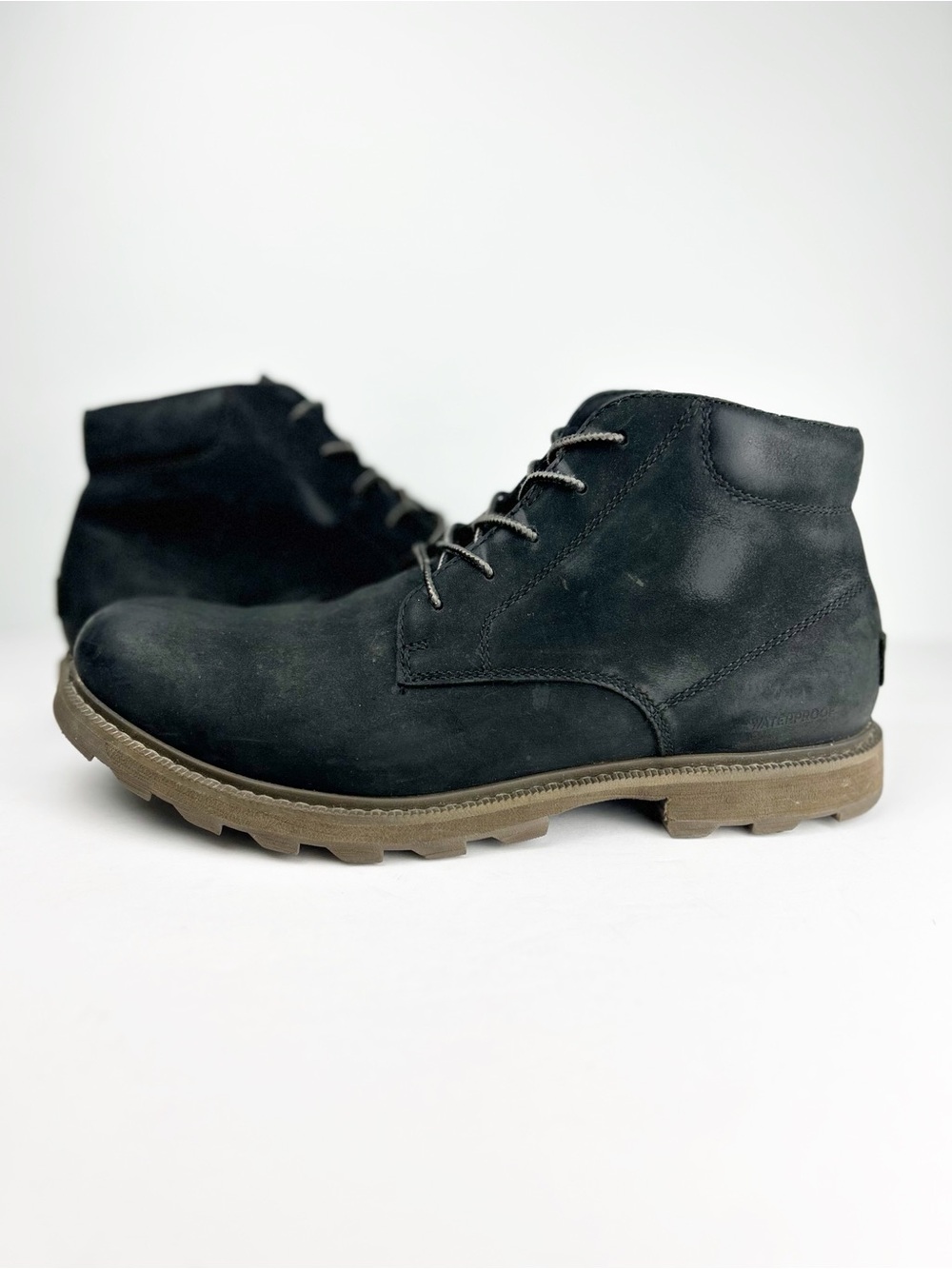 Sorel Madson II Waterproof Black Nubuck Leather Lace Up Chukka Ankle Boots